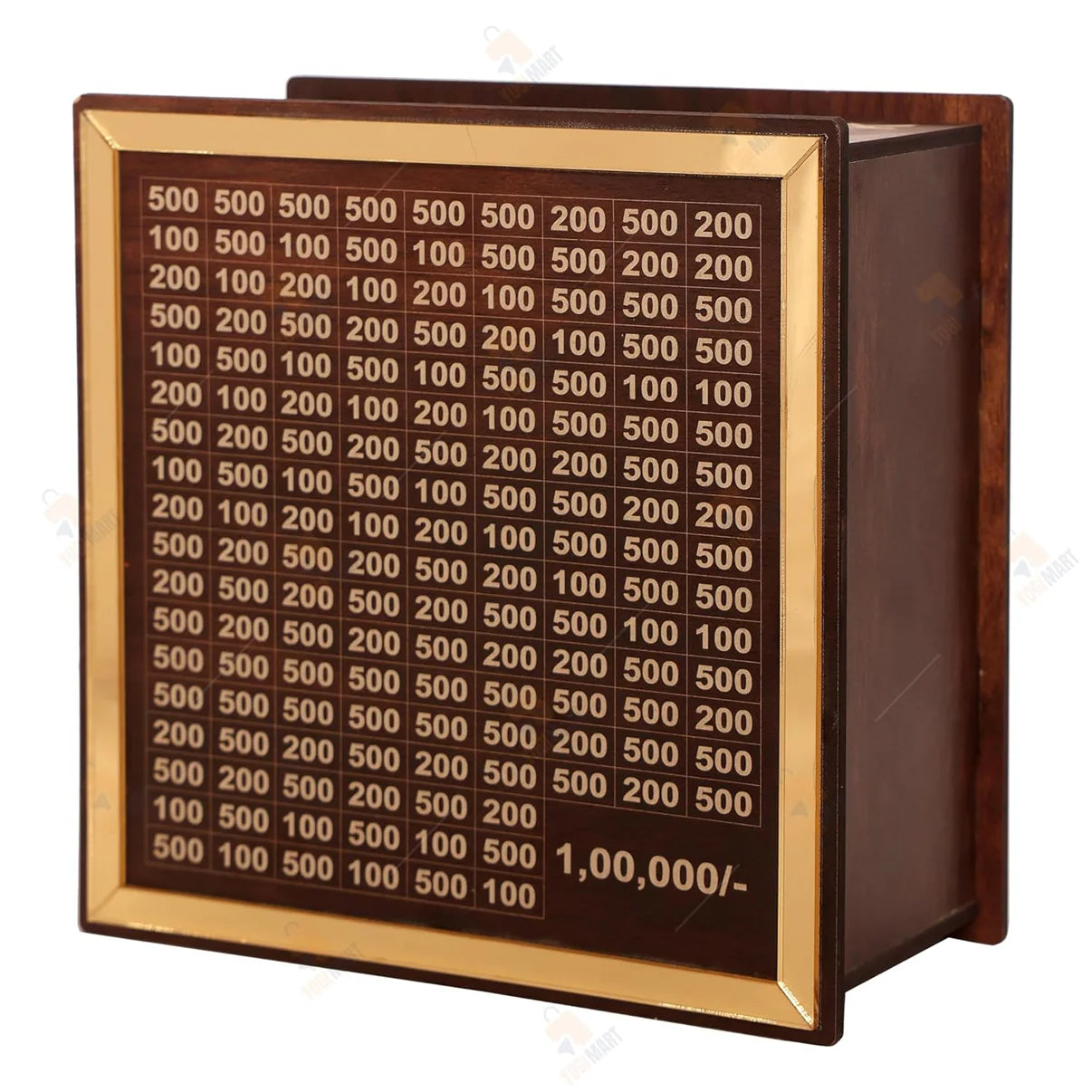 Wooden Challenge Box, Cashbox, Savings Box, Coin Piggy Bank, Money Saver