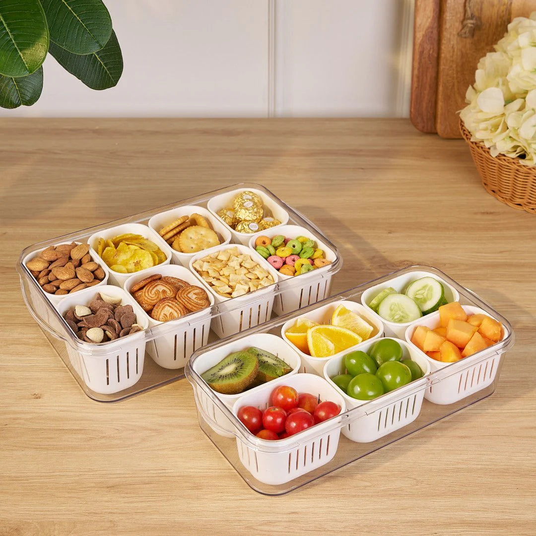 Multi Compartment Transparent Storage Box