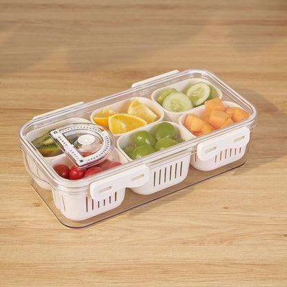 Multi Compartment Transparent Storage Box