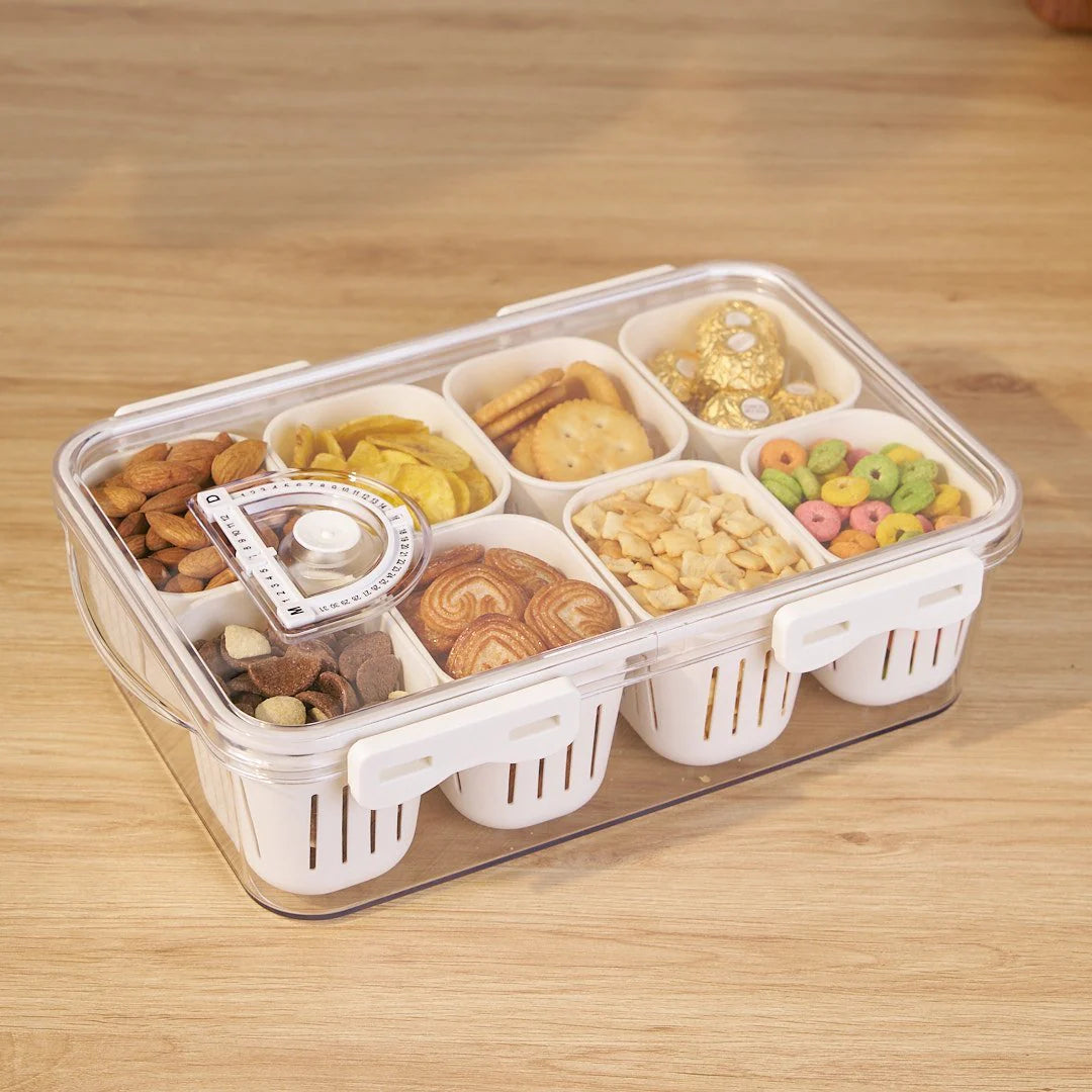 Multi Compartment Transparent Storage Box