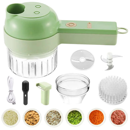 4 in 1 Handheld Electric Vegetable Cutter Set