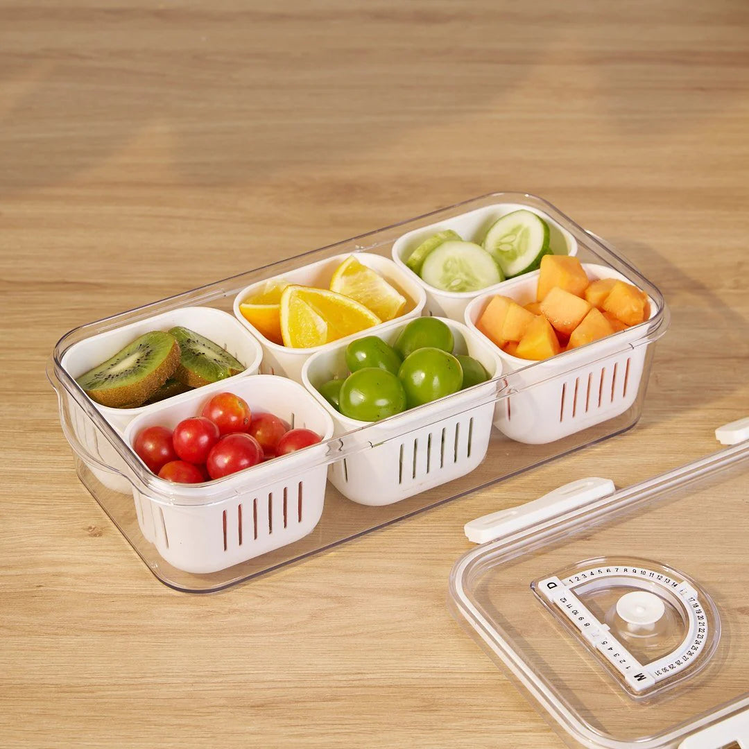 Multi Compartment Transparent Storage Box